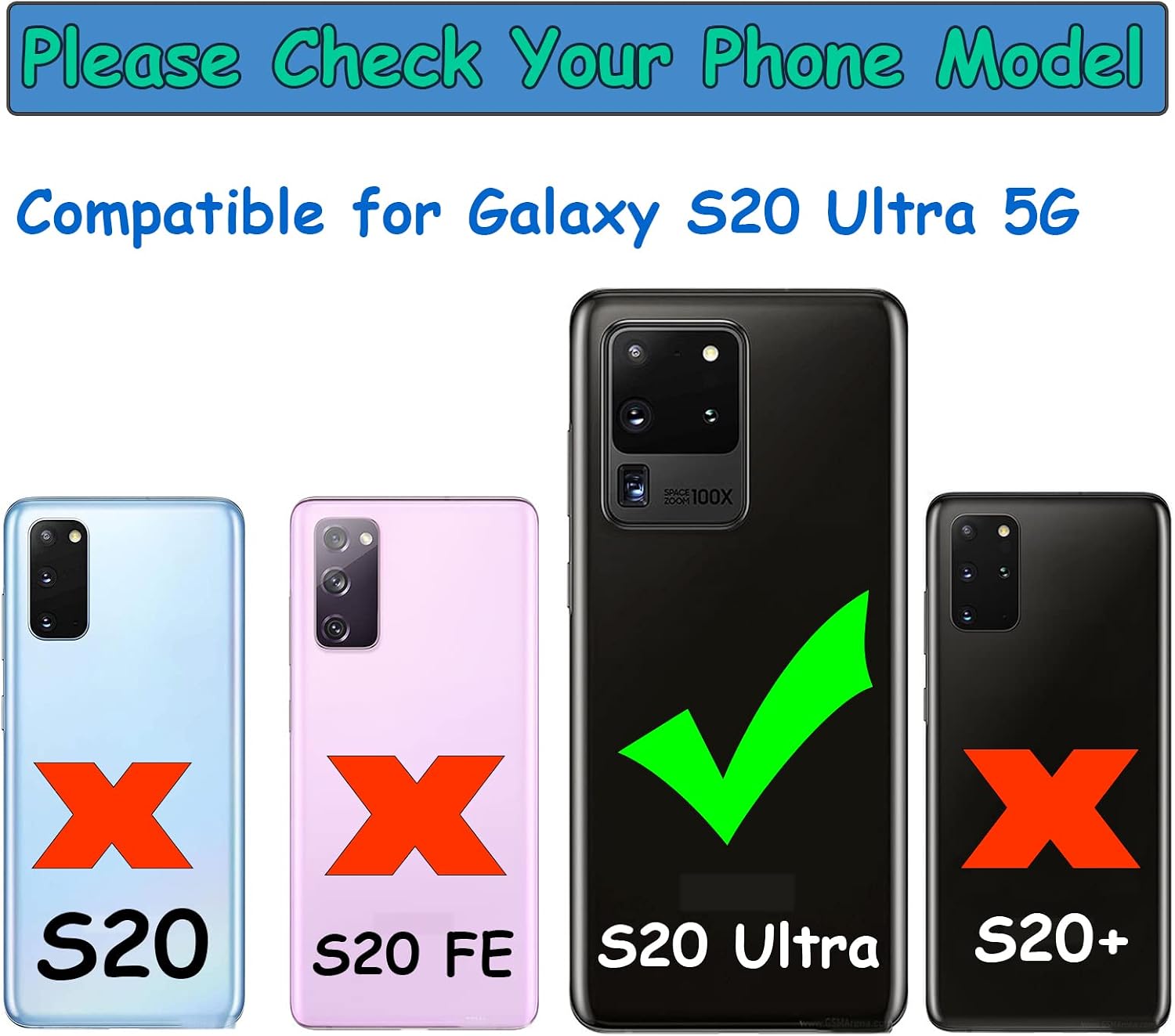 2 Pcs S20 Ultra Camera Lens Glass Replacement for Samsung Galaxy S20 Ultra Back Rear Camera Glass Lens Replacement with Pre-Installed Adhesive and Reparing Toolkit
