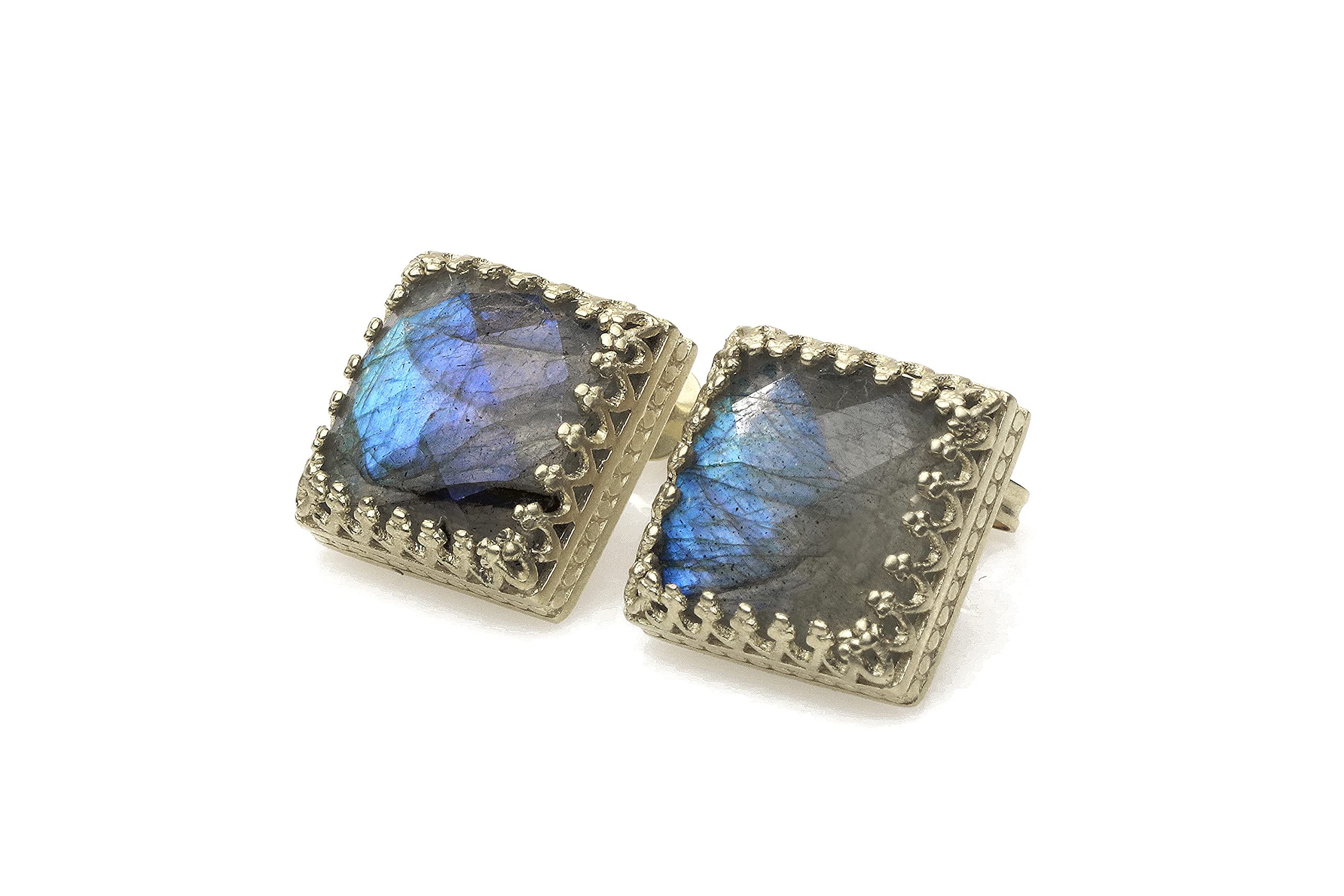 Anemone Gioielli 925 Argento Labradorite Orecchini - Gioielli come Regalo Fidanzamento per Lei, Orecchini Sposa, Orecchini per Tutti i Giorni - con Scatola Regalo