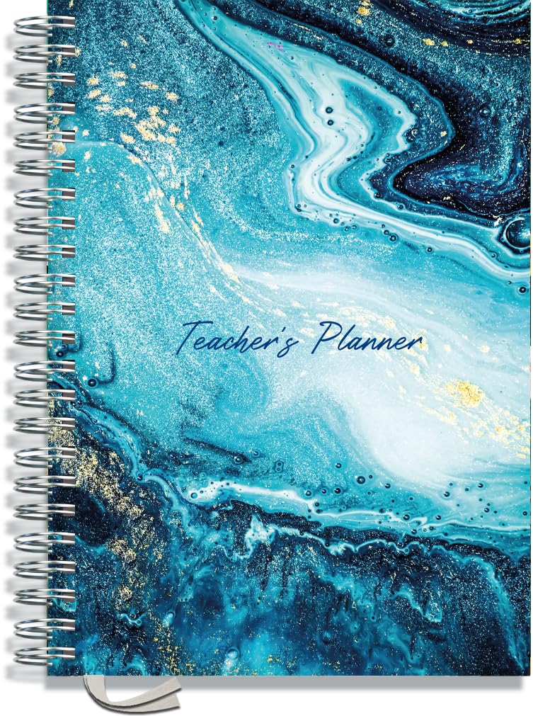 Teacher Planner 2026-2027 A4 size by Pirongs | 5 Lesson Planner for Teachers | Page a day | Undated - Inside the Surf