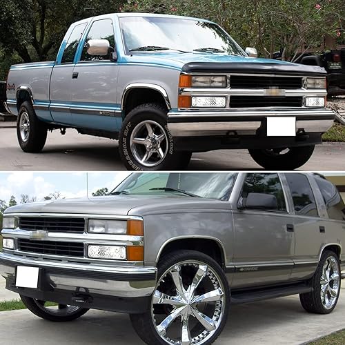 Miniatura 4 de Tonsya Lente ahumada compatible con GMC Chevy CK 150025003500 1991 1992 1993 1994 1995 1996 1997 1998 150025003500 para camiones de luces de