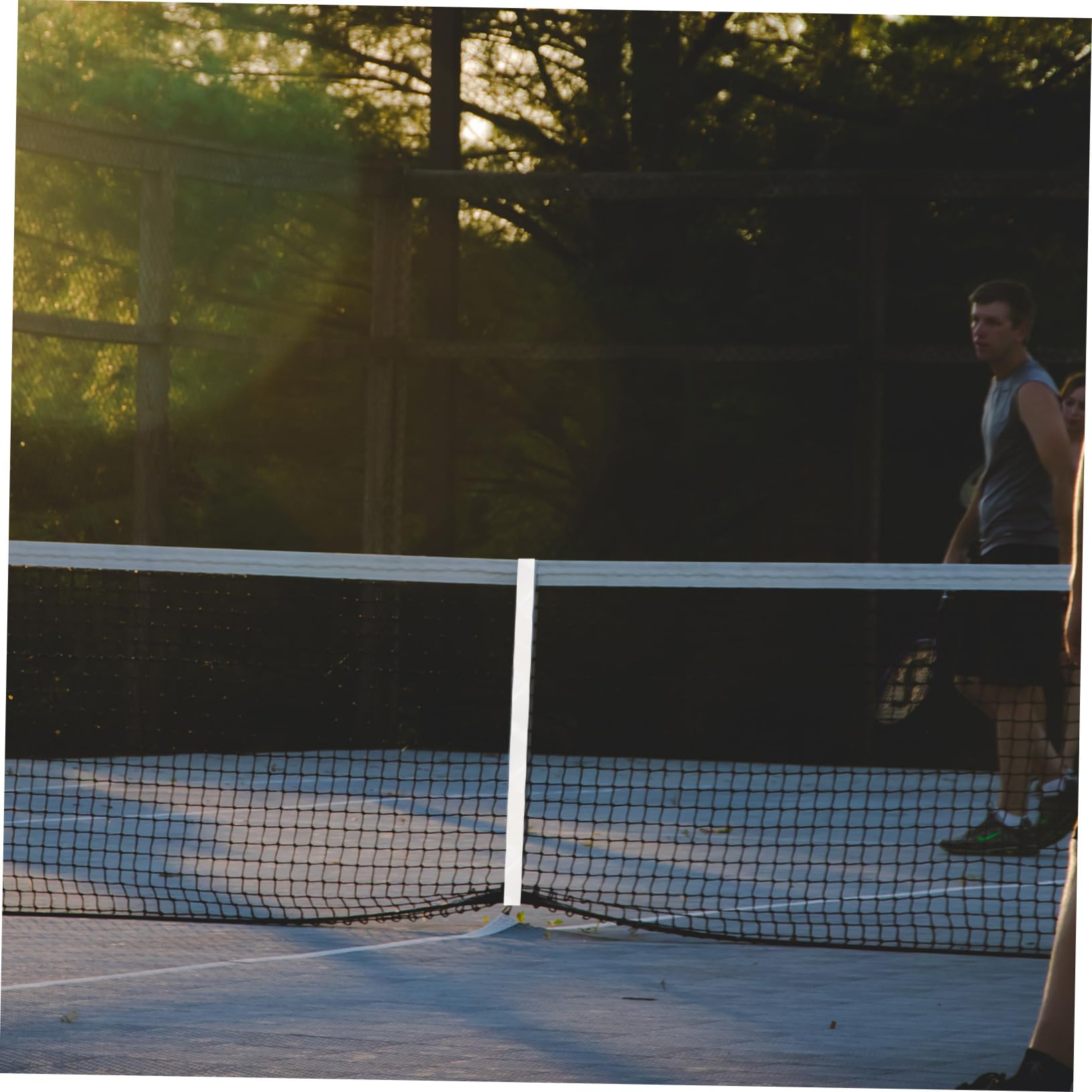 Toyvian Tennisnetz-mittelzone Drinnen Gericht Tragbares Tennisnetz Einstellbar Handhaben Höhe Tennisnetzzubehör Praktischer Tennisnetzgurt Tennisnetzseil Weiß Nylon