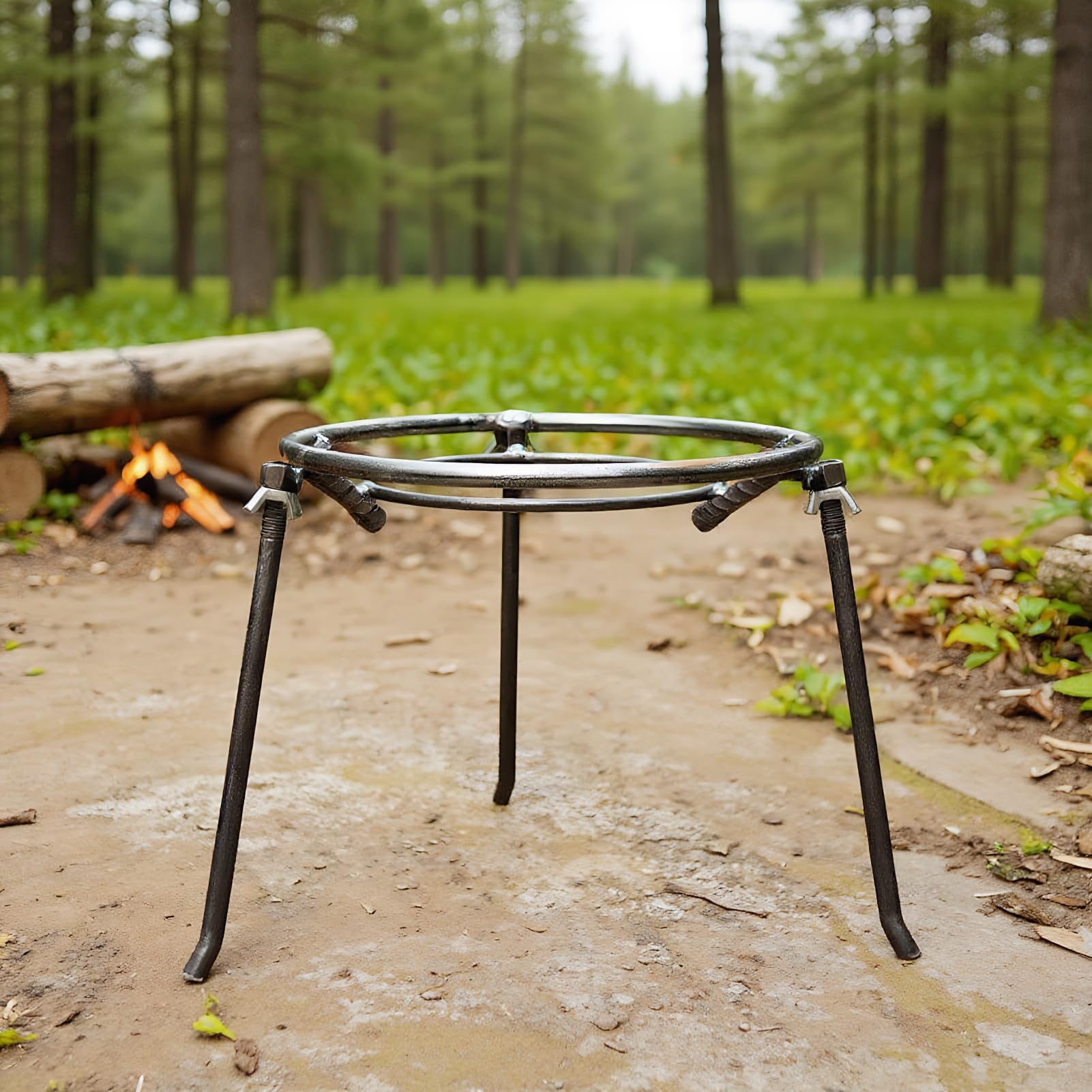 Treppiede Da Campeggio Per Cucinare Supporto Triangolare Per Griglia | Pieghevole Portatile a Triangolo per Forno per Sopravvivenza, Viaggio, Campeggio, Pesca, Escursionismo, Falò e Cucina