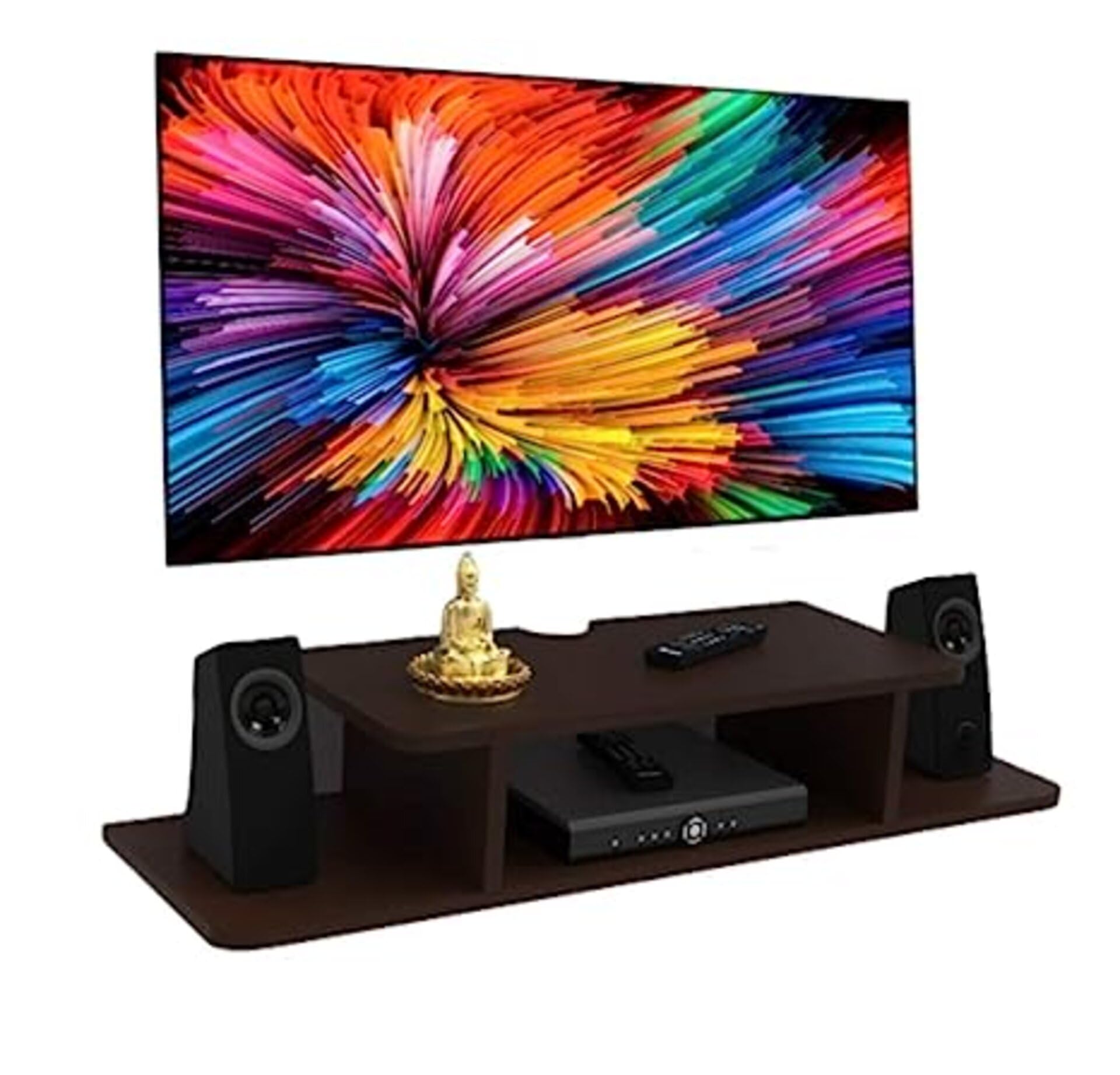 FireBees Set top Box Stand Wall Mount|Furniture|tv Unit|Wall Shelves|Setup Box Stand|Wooden Mounted Shelf|tv Stand for Living Room|tv Stand Wall Mount