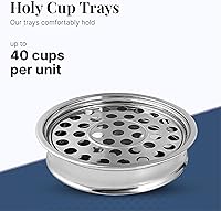 Vista 5 de Communion Ware - Bandeja de comunión Bandejas apilables sagradas para iglesias Suministros para comuniones Bandeja portátil para comuniones