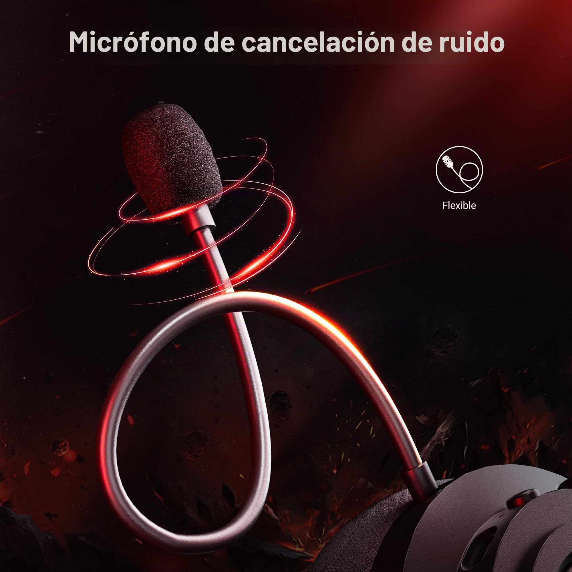 NUBWO Auriculares Inalámbricos para Gaming para PS5, PS4, PC - Auriculares Over-Ear con Micrófono con Cancelación de Ruido, Controladores de 50 mm y 100 Horas de Batería