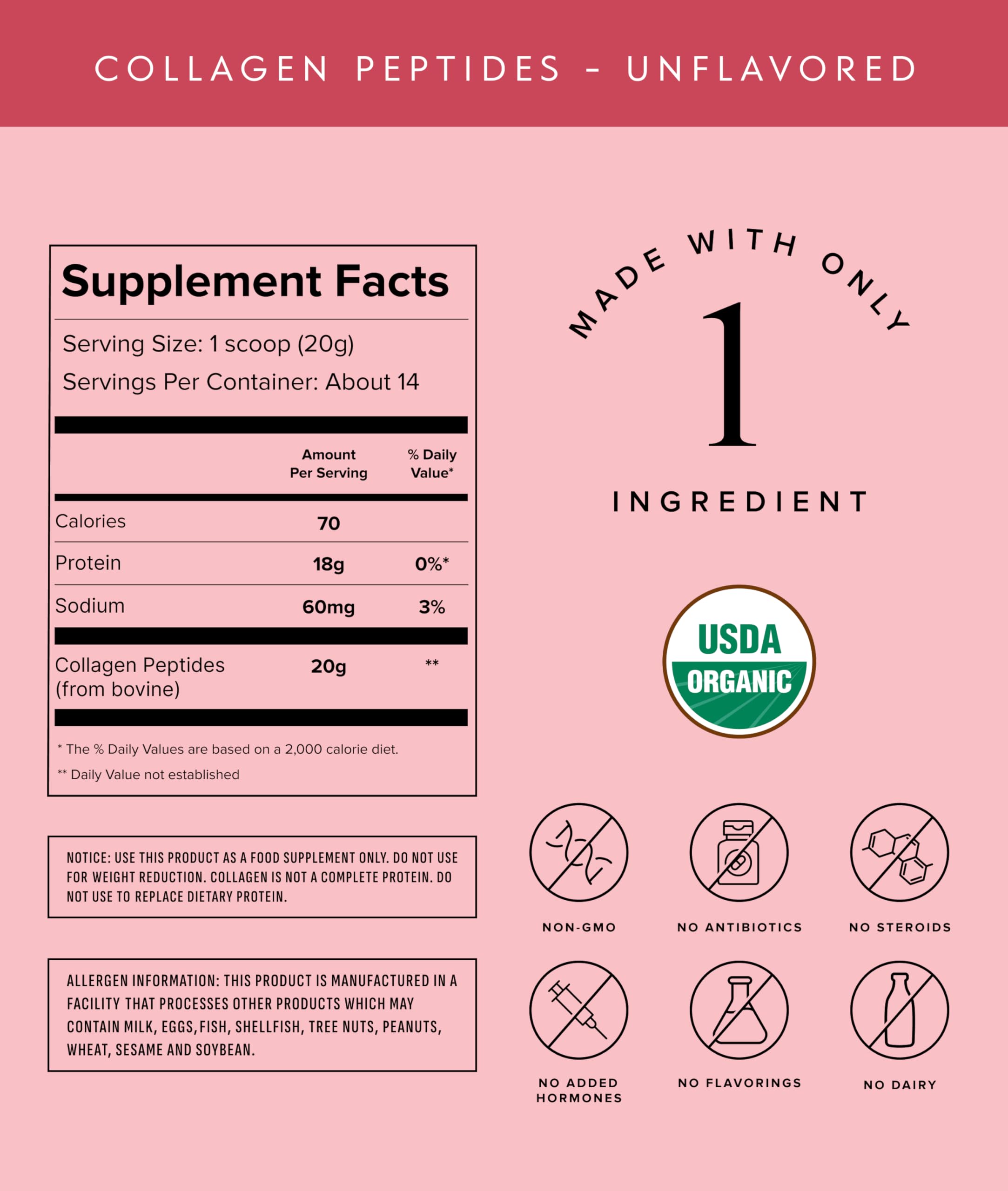 Truvani Hydrolyzed Collagen Peptides | Unflavored | 14 Servings — Amazon image 2