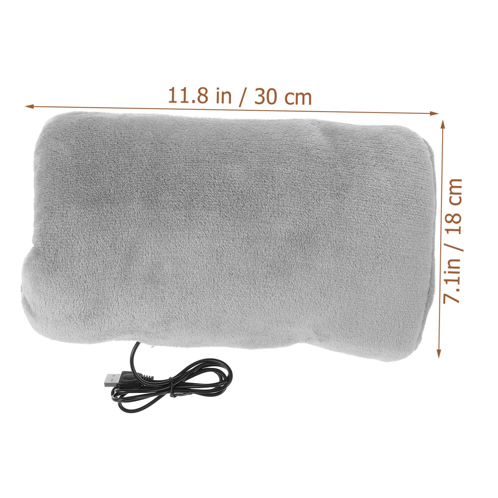 YARNOW Cuscino Scaldamani Portatile Scaldino Invernale Da Donna Tappo Silenziatore Di Peluche Peloso Elettrico Borsa Scaldavivande Appesa Scaldamani Riscaldato Operato Grey Flanella