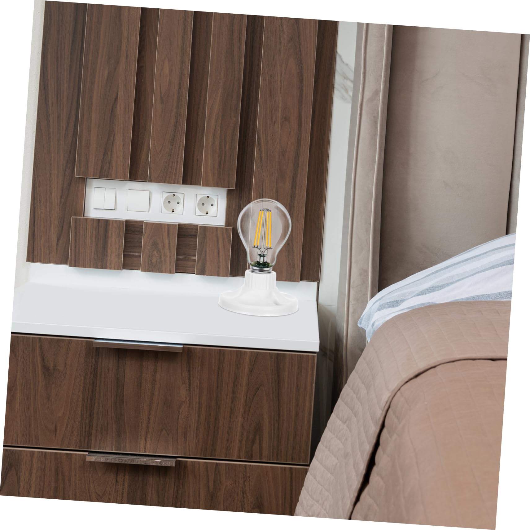 UKCOCO Lot de 24 Douilles E27 à Vis, Support D’ampoule en Pp et Céramique Cuivre, 250 V, pour Éclairage Intérieur