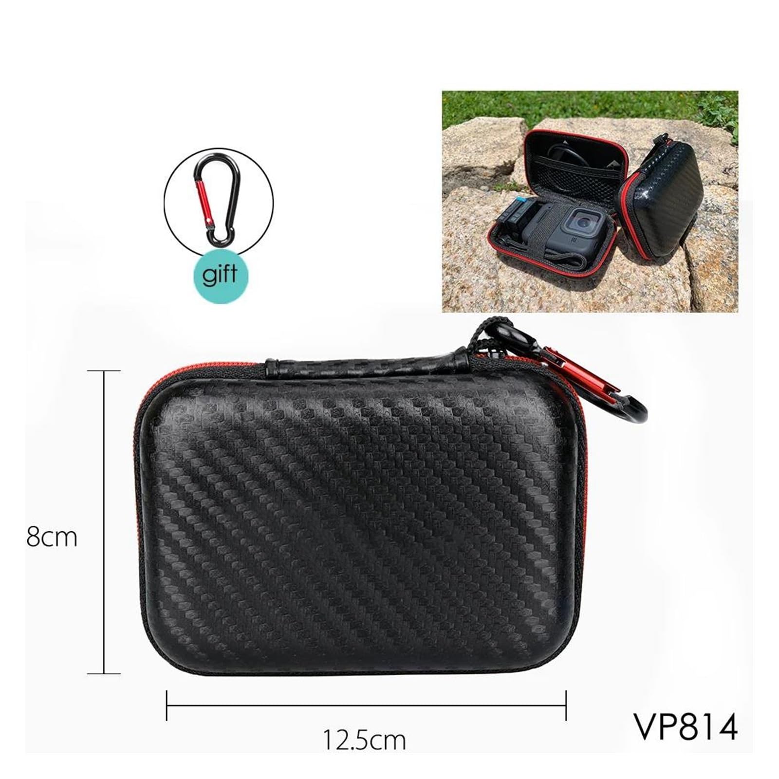 Zaino macchina fotografica per drone DSLR Borsa per fotocamera portatile antiurto per Go&pr&o 12 11 10 9 8 7 Accessorio