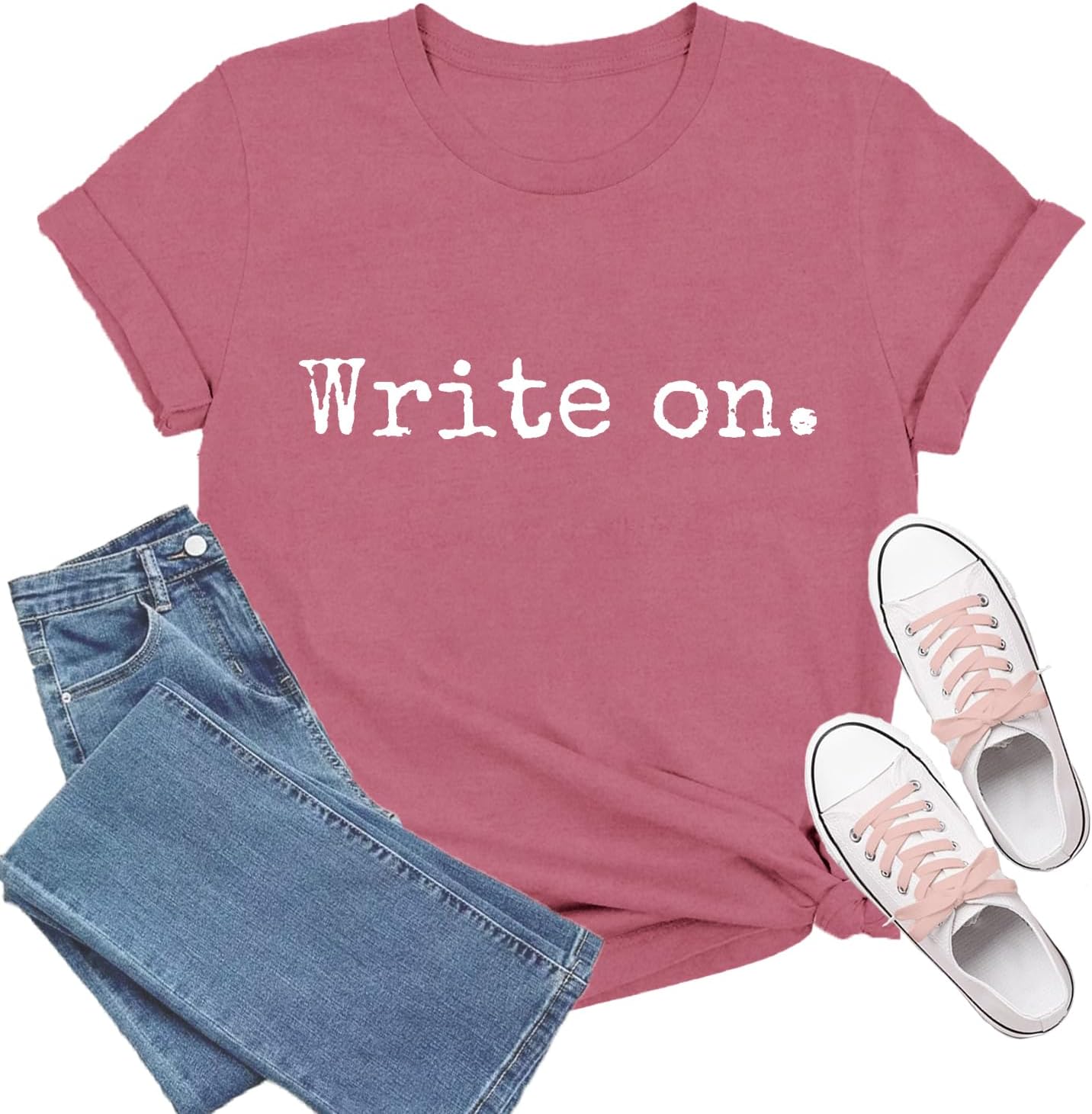 Author Shirts for Women Writing T-Shirt Write On Tee Tops