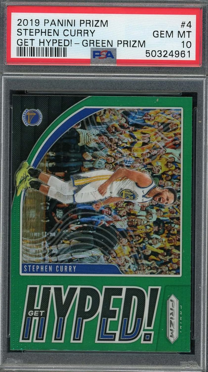 Stephen Curry 2019 Panini Prizm Get Hyped Green Basketball