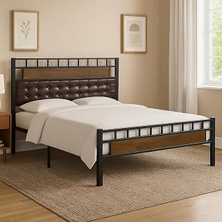 Royal Interiors Orvo Metal King Size Bed Without Storage | Wrought Iron Double Bed with Headboard & Footboard | Sturdy Pow... Price In India