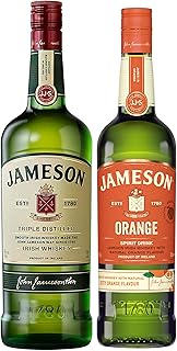 Jameson Whiskey Bundle: Jameson Original Irish Whiskey, 1L & Jameson Orange Flavoured Whiskey, 70CL
