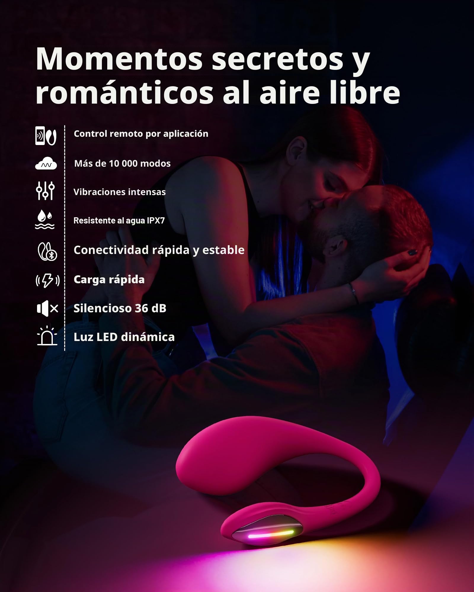 Ultimate Bundle Vibrador Punto G & Wand: LOVENSE Lush 4 Portátil + LOVENSE Domi 2 Masajeador, Juguetes Sexuales Mujeres y Parejas, Control App