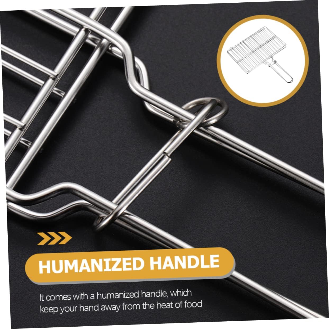 Happyyami 4pcs Grilled Fish Rack Barbecue Net Clip Hibachi Grill Shrimp Grill Baskets Grill Mats for Outdoor Grill Barbeque Grill Gas Grill Bbq Tool Heavy Barbecue Mat Stainless Steel Man