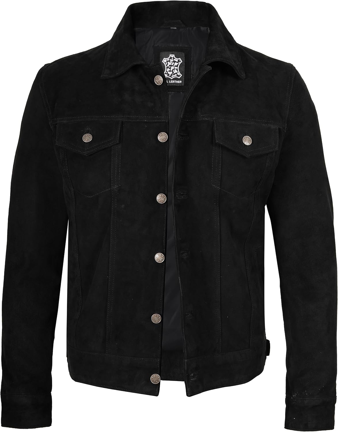 Decrum Suede Jackets for Men - Vintage Real Suede Leather Jacket Mens