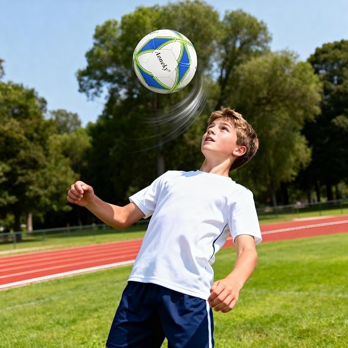 Balón de fútbol Aoneky tamaño 3 con bomba miniatura 4