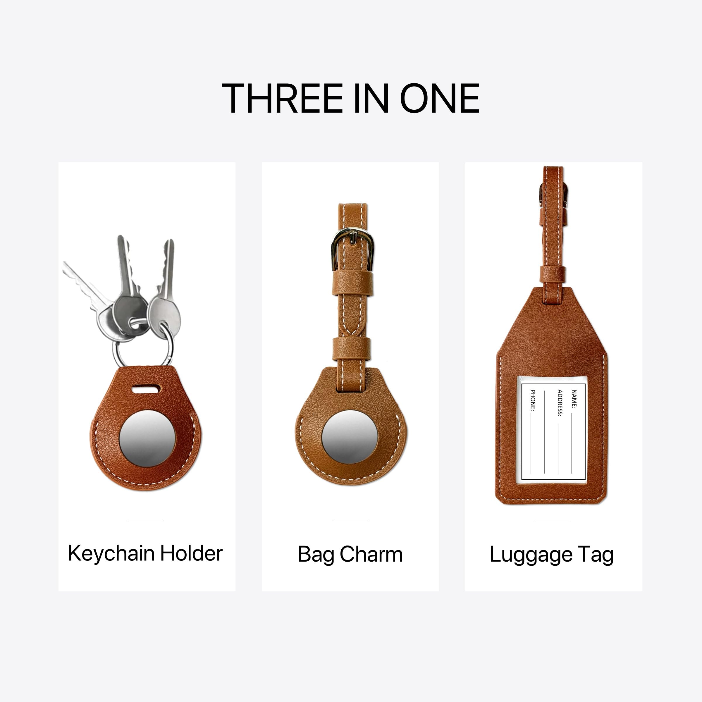 Amazon.com: MORIK Secret AirTag Leather Luggage Tag Tracking | TSA