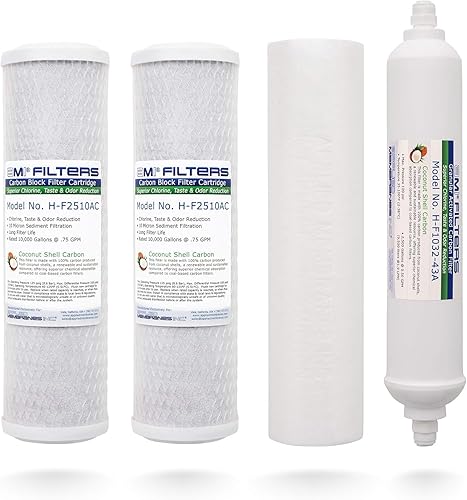 Miniatura 9 de APPLIED MEMBRANES INC. Reemplazo del filtro de ósmosis inversa AMI | Juego de prefiltro | para sistemas de filtración de agua de 5 etapas (solo