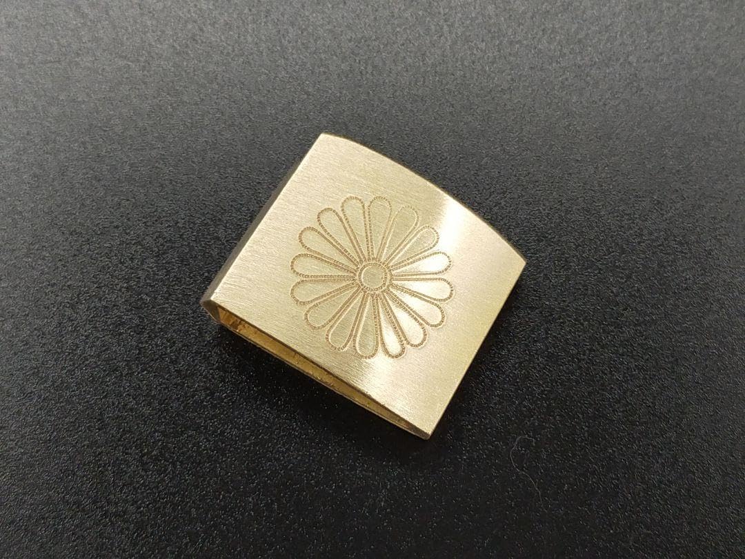 日本刀装具　金着せ　菊波紋様　二重鎺　ばばき 日本刀装具 金着せ 菊波紋様 二重鎺 ばばき - メルカリ