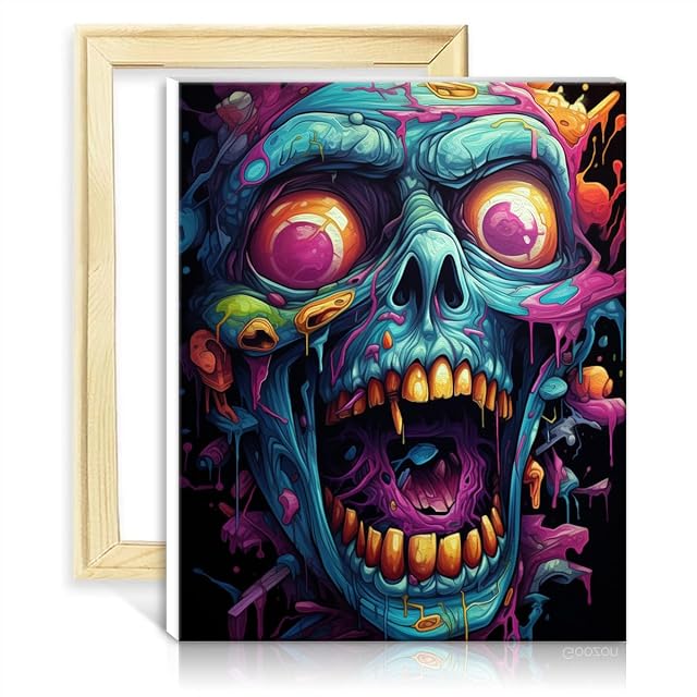 TANGFEIY Kit de pinceles de pintura por números, kit de pintura por números