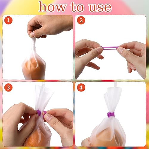 Miniatura 4 de 40 lazos para bolsas de repostería, lazos reutilizables de silicona para bolsas de glaseado, clips para bolsas de glaseado, bolsas decorativas para