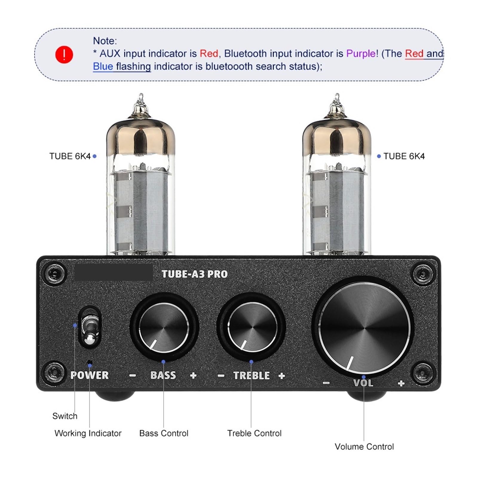 Amplificador, Audio A3 Pro 6K4 Tubo preamplificador preamplificador HiFi preamplificador de Tubo Bile Buffer Amp Altavoz amplificadores de Sonido