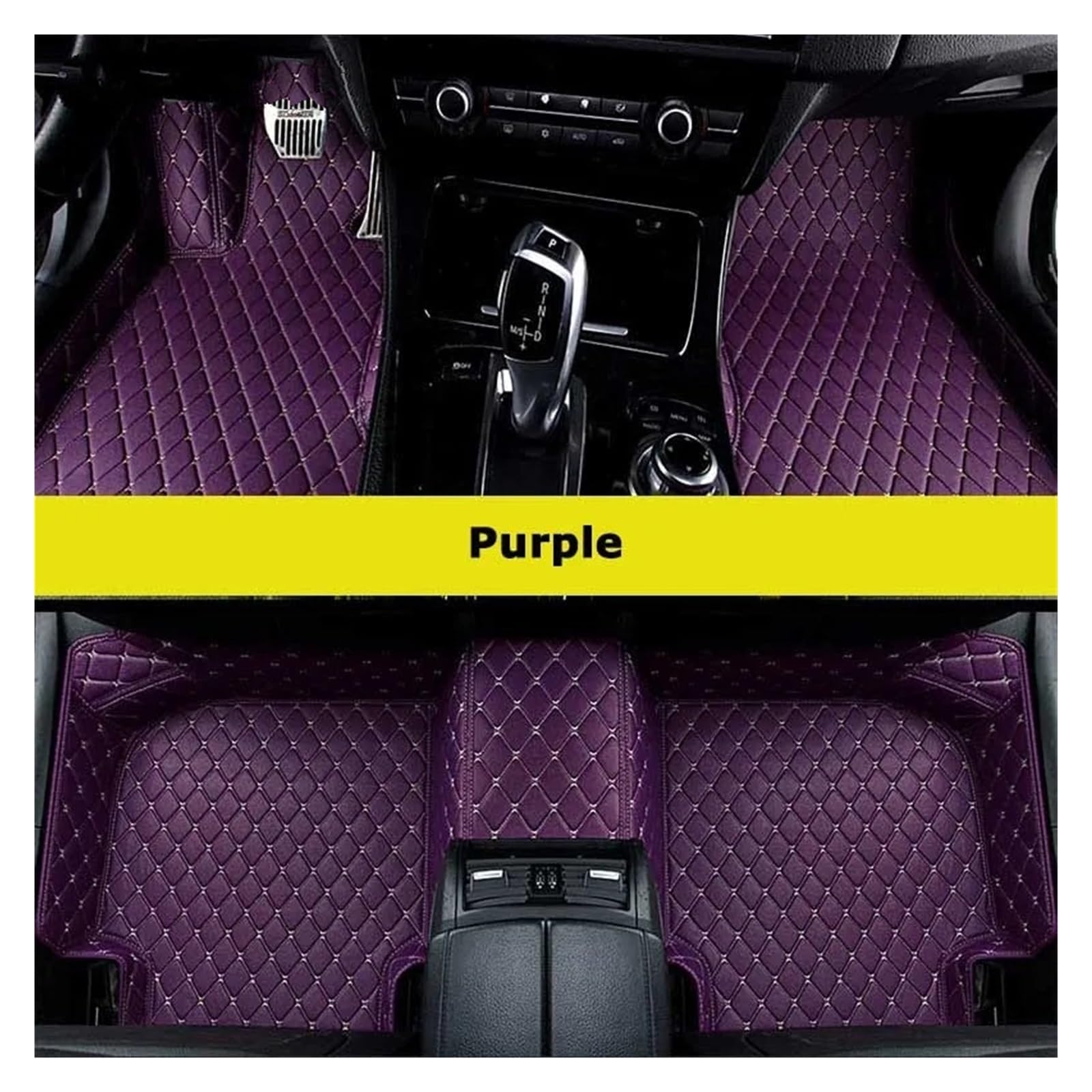 Tapis Sol Voiture Tapis De Sol Auto pour Peugeot 508 Berline 2010-2023 Tapis sur Mesure(Purple,2010-2018 508)