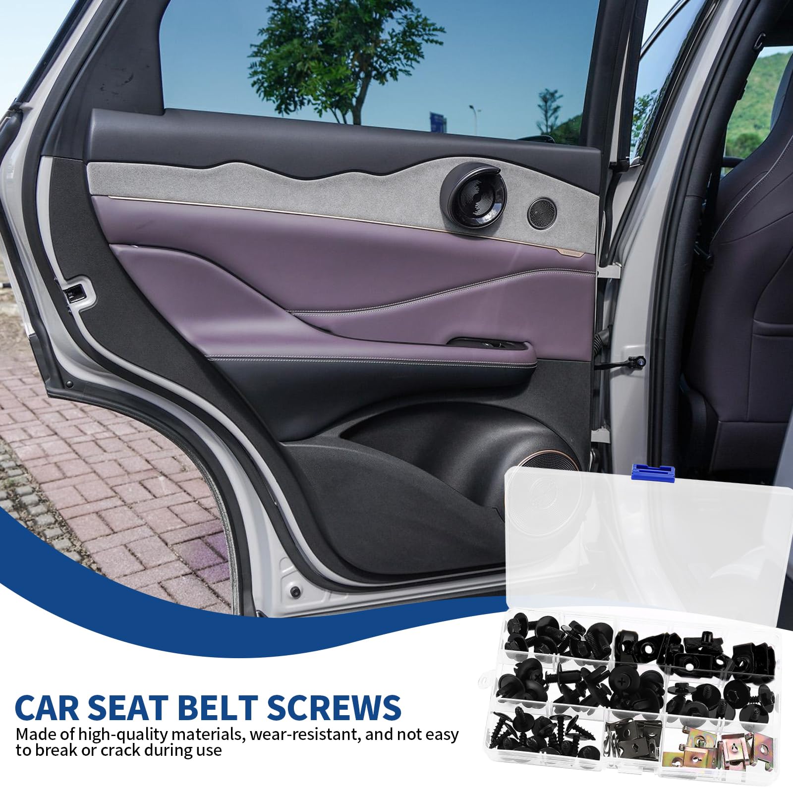 Karosserieschrauben Set 80 Teile - Blechmutter & U-Clips | Für Auto Reparatur & Montage