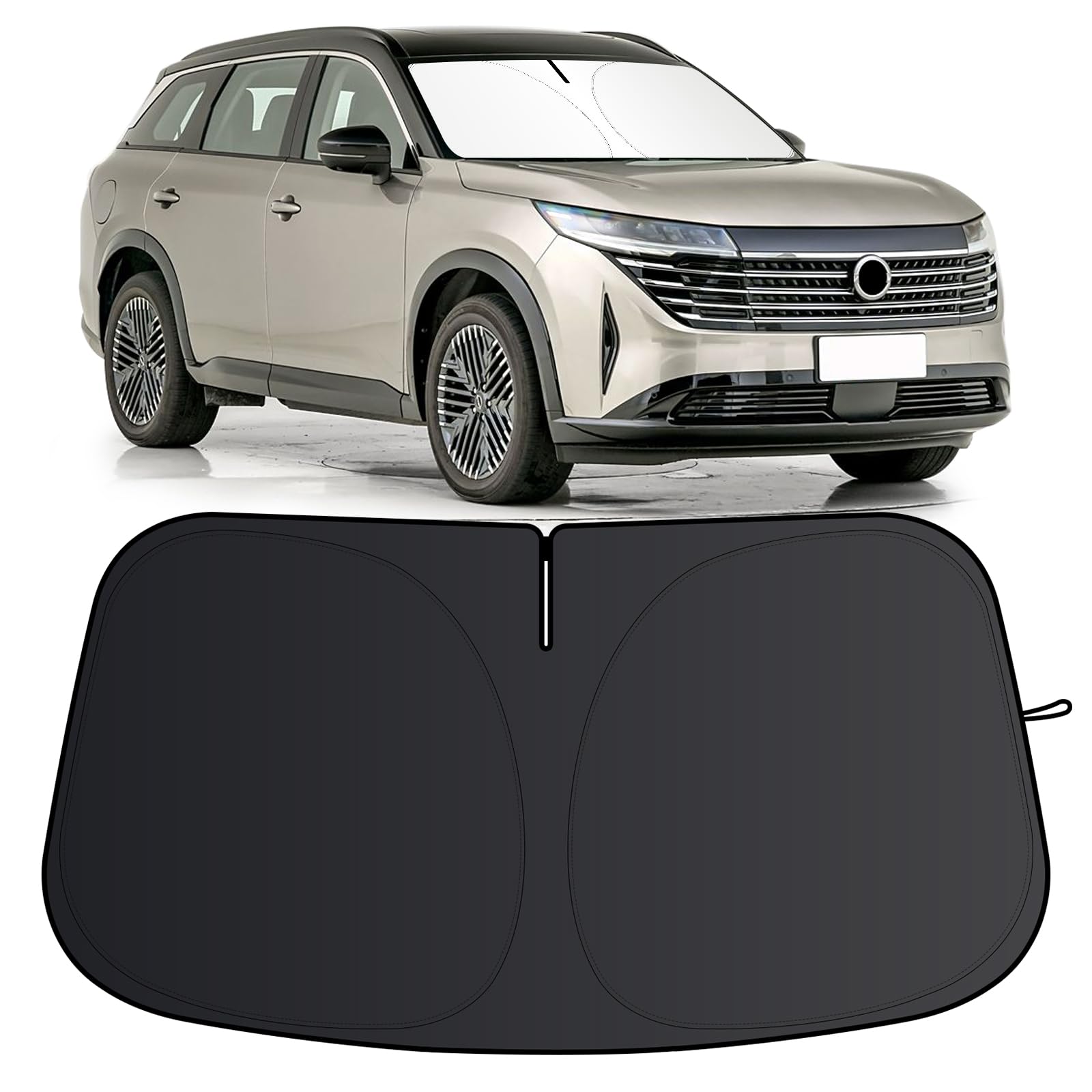 Windshield Sun Shade for Nissan Pathfinder 2022-2025 Foldable Sun Visor Protector for Pathfinder Accessories Sunshade Car Front Window Sunshades