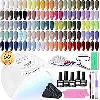 Vista 19 de JODSONE - Kit de esmalte de uñas de gel de 23 piezas, conjunto de esmalte de uñas de gel clásico de moda colorida, 3 botellas de capa base mate