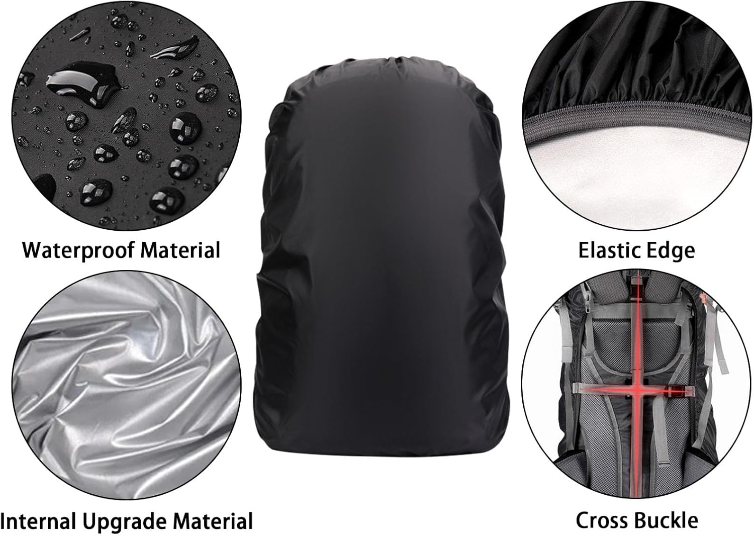Wesoke 80L Hiking Rucksack Trekking Camping Backpack with Waterproof Rain Cover for Men Women, Extra Large Travelling Luggage Bag Travel Backpack Daypack for Outdoor Cycling Climbing Touring
