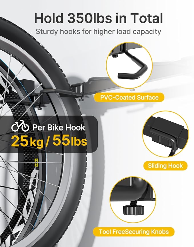 Soporte Vertical para Bicicletas monTEK para 5 Bicicletas, 350LBS miniatura 6