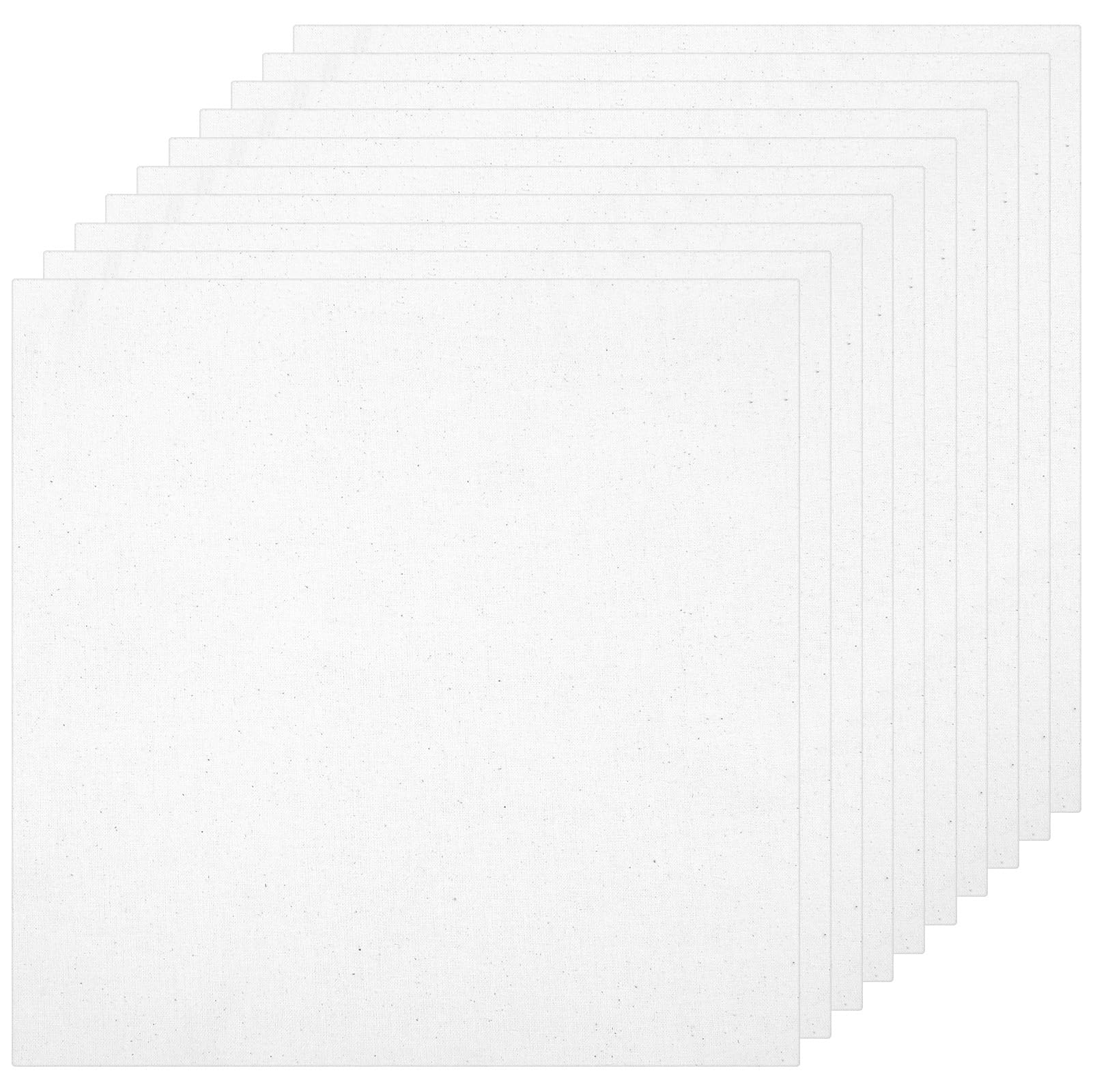 Photo 1 of 10 PCS Embroidery Cloth, Embroidery Cloth Fabric, 9.8 * 9.8inch EmbroideryFabric Squares, Pre-Cut WhiteFabric for Hand Sewing Clothes, Garment and DIY Craft
