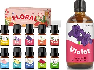 5mlx10 Bottles Floral Fragrance Oils, 100ml Large Single Violet Fragrance Oil 3.4 fl.oz
