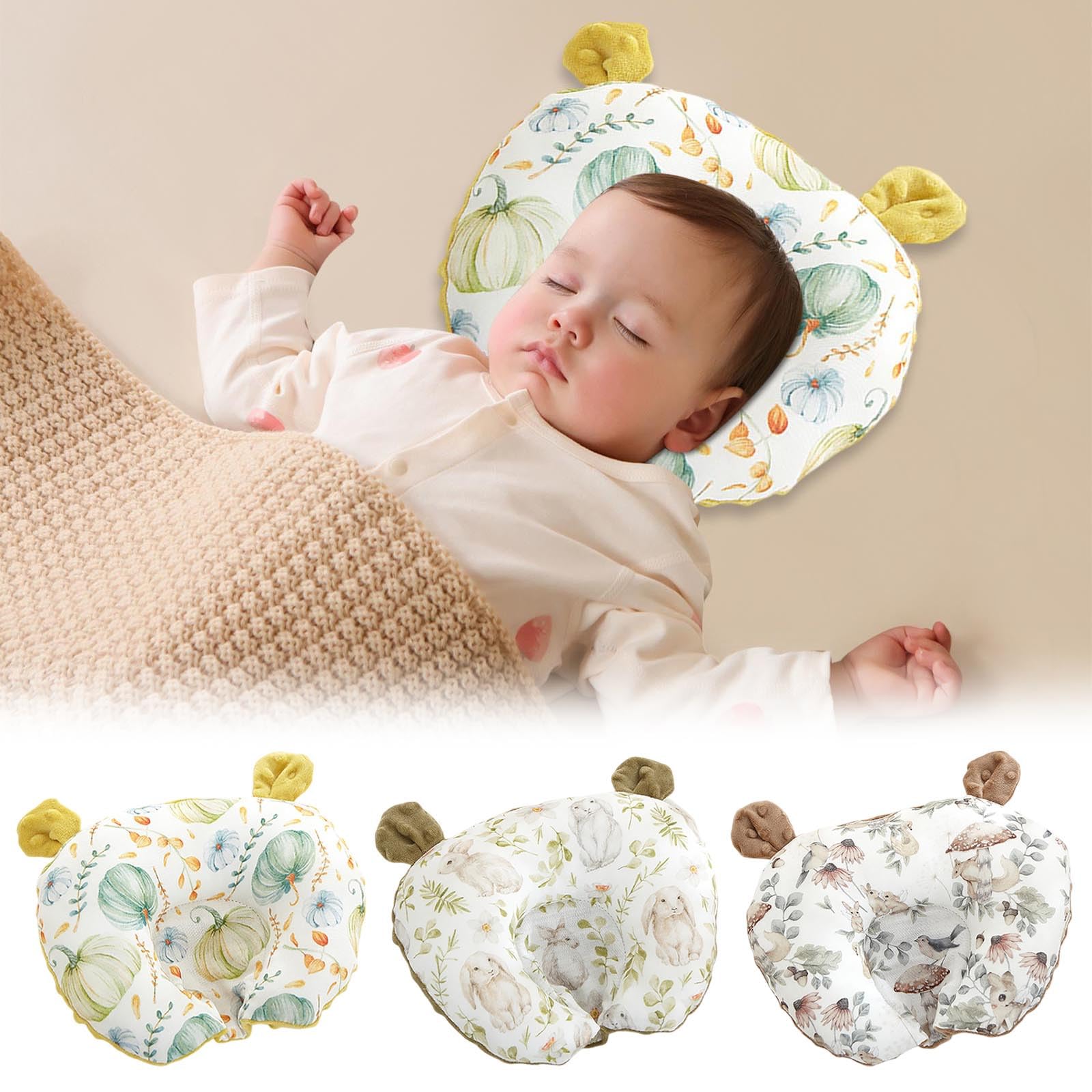 Coussin Bebe,Oreiller pour Tout-Petit,Oreillers pour enfant,Oreiller pour nouveau-né,Oreillers pour Tout-Petit en Coton Biologique Doux pour Dormir,Lavable en Machine,pour Voyages (Gris Clair 1)