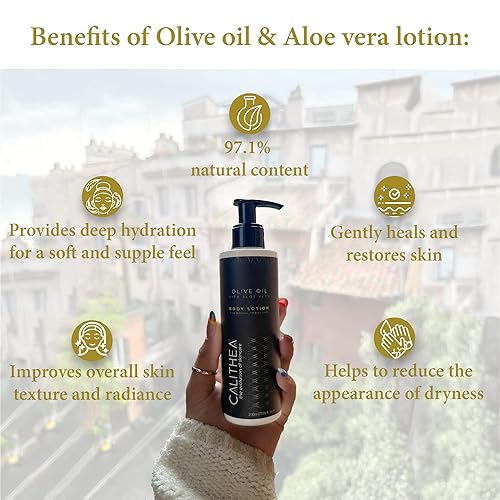 Miniatura 5 de Calithea Body Lotion Dream Duo (juego de 2) - Loción corporal de aceite de oliva con loción de leche de aloe y burro - Crema hidratante e hidratante