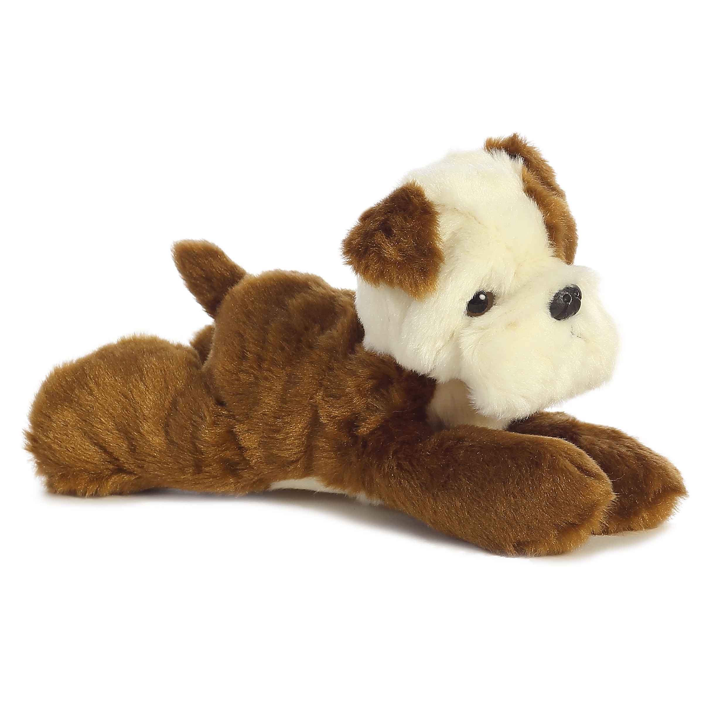 Aurora® Adorable Mini Flopsie™ Semper Fi Stuffed Animal - Mini Companions Ready for Playful Adventures - for Kids All Ages, Toddlers, Adults, and Families - Brown 8 Inches