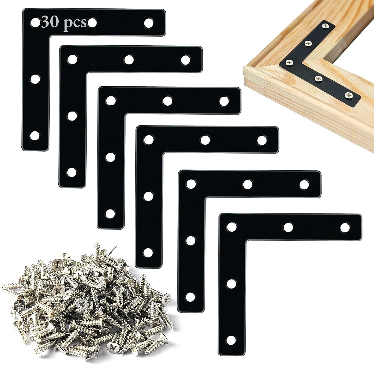 Flat Corner BrMLK s 20 PCS 3.15 Inch L Right Angle Mending Plate Repair 100 Screw