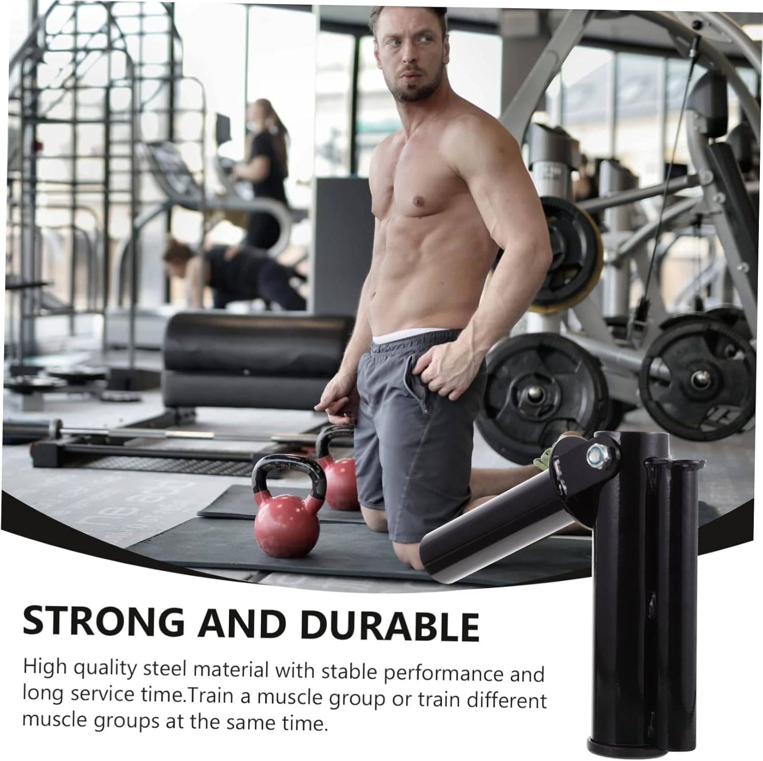 Milisten Barbell Barrel Rack Heavy-duty Steel Attachment Sleeve for Home and Weightlifting Stable Support for Exercises
