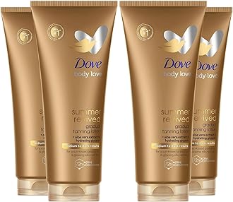 Dove Derma Spa Summer Revived Medium to Dark Skin Body Lotion 200ml (PACK OF 4)