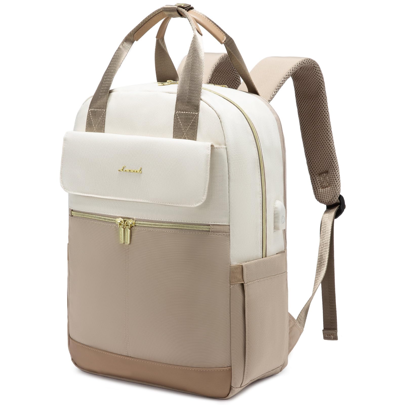 LOVEVOOK Rucksack Damen, Laptop Schulrucksack Teenager Mädchen mit Laptopfach, Reiserucksack Arbeitstasche Daypack Wasserdicht, Schultasche Backpack Women Elegant für Uni Reise Büro