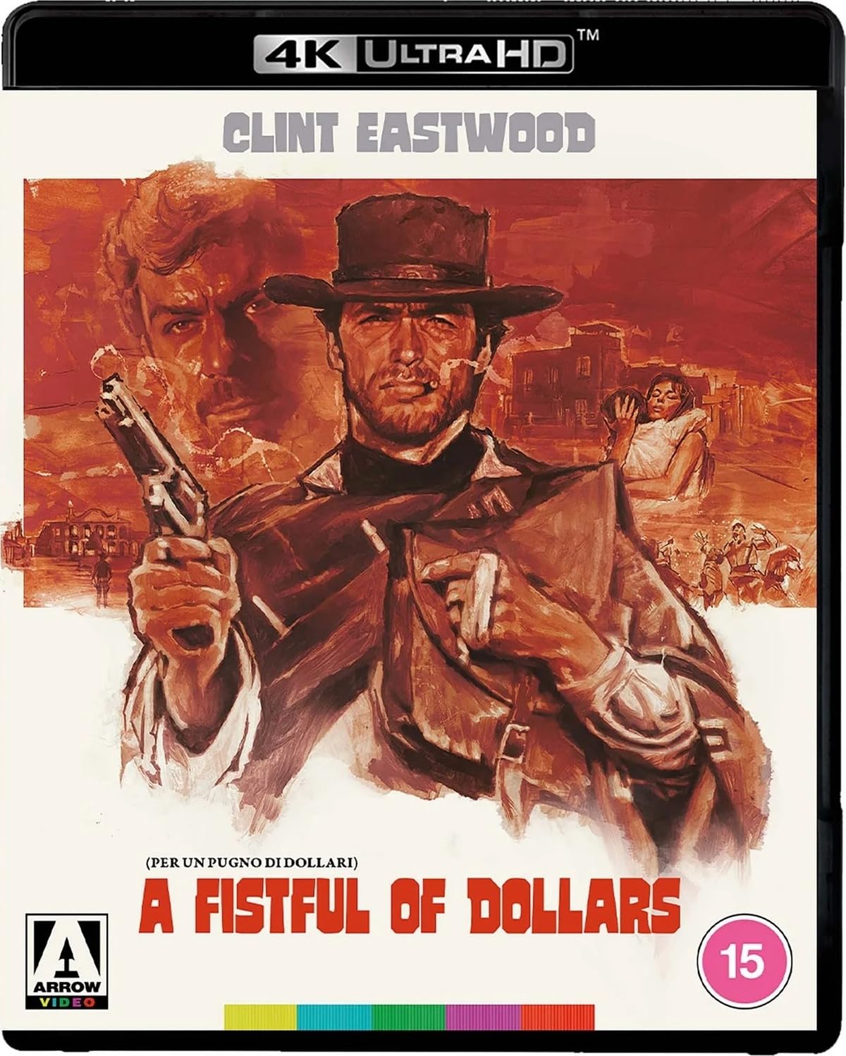 Clint Eastwood: The Dollars Trilogy – A Fistful of Dollars / For a Few Dollars More / The Good, the Bad and the Ugly (Special Edition, Reversible Cover, 7-Disc Set) [4K UHD + Blu-ray] [Region Free]
