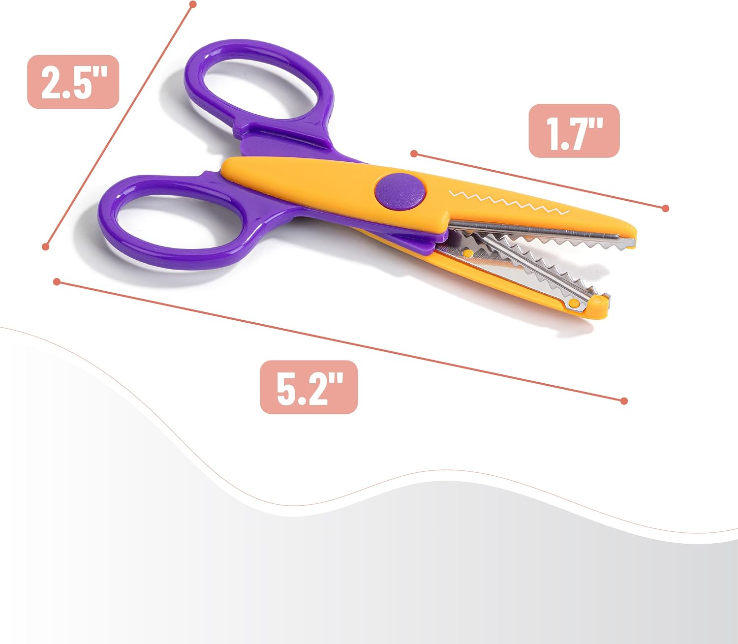 Mr. Pen- Craft Scissors Decorative Edge, 6 Pack, Retro Colors image 3