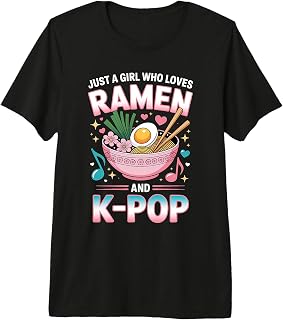 Just A Girl Who Loves Ramen and K-Pop Girl K Pop Kpop Premium Tri-Blend T-Shirt