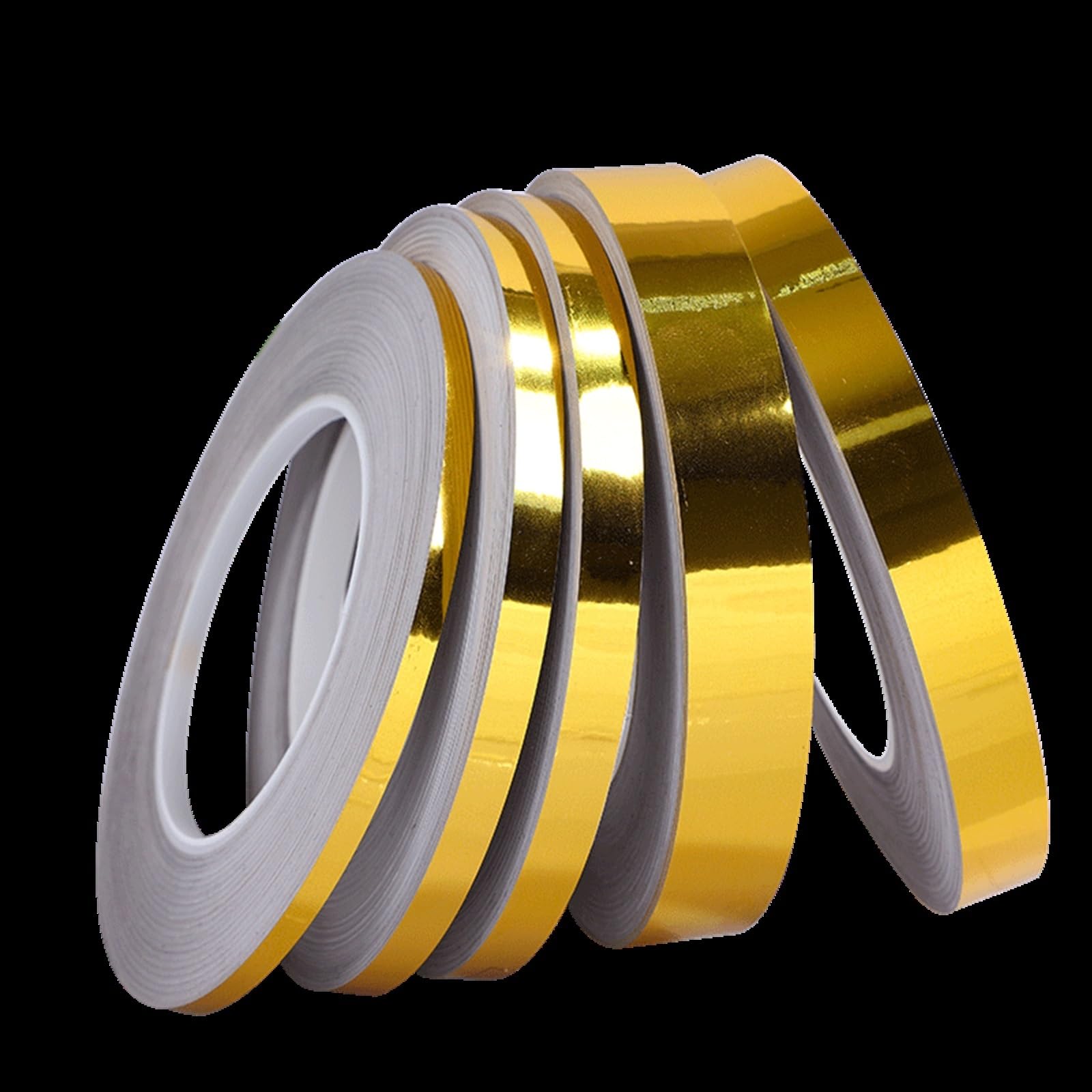 Zduuongy Shiny Gold Molding & Wall Trim， Self-Adhesive Pvc Molding Trim Wall Edging Strip 164Ft Multicolor 0.5-2Cm(,W: 1Cm)