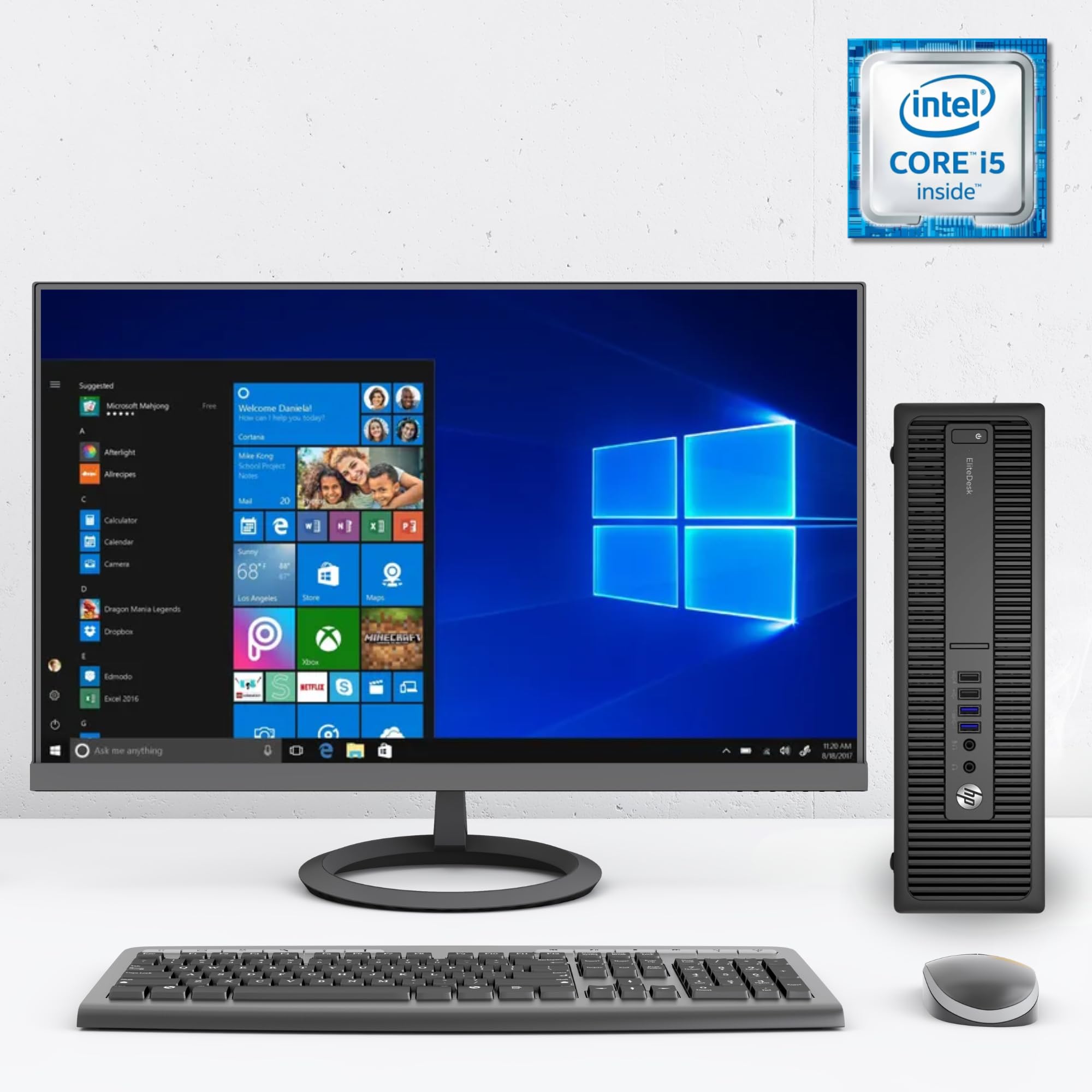 HP, Ready to Use SFF Desktop Computer, Intel i5-6500 6 Core 3GHz