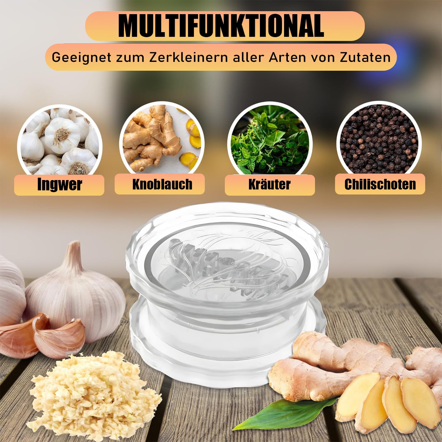 Ajo Grinder Roller Knoblauchschäler Garlic Twister Silikon Knoblauch Peeler Knoblauchpresse, Garlic Press für Eltern, Freunde, Männer und Frauen, Kochliebhaber