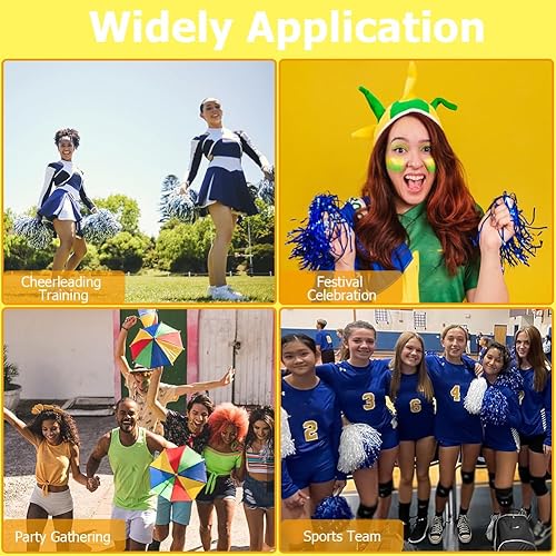 Vista 28 de Hooshing Pompones metálicos esponjosos, esponjosos, 12 unidades, 24 unidades, para equipo, deportes, fiesta de espíritu, adoptar un proceso