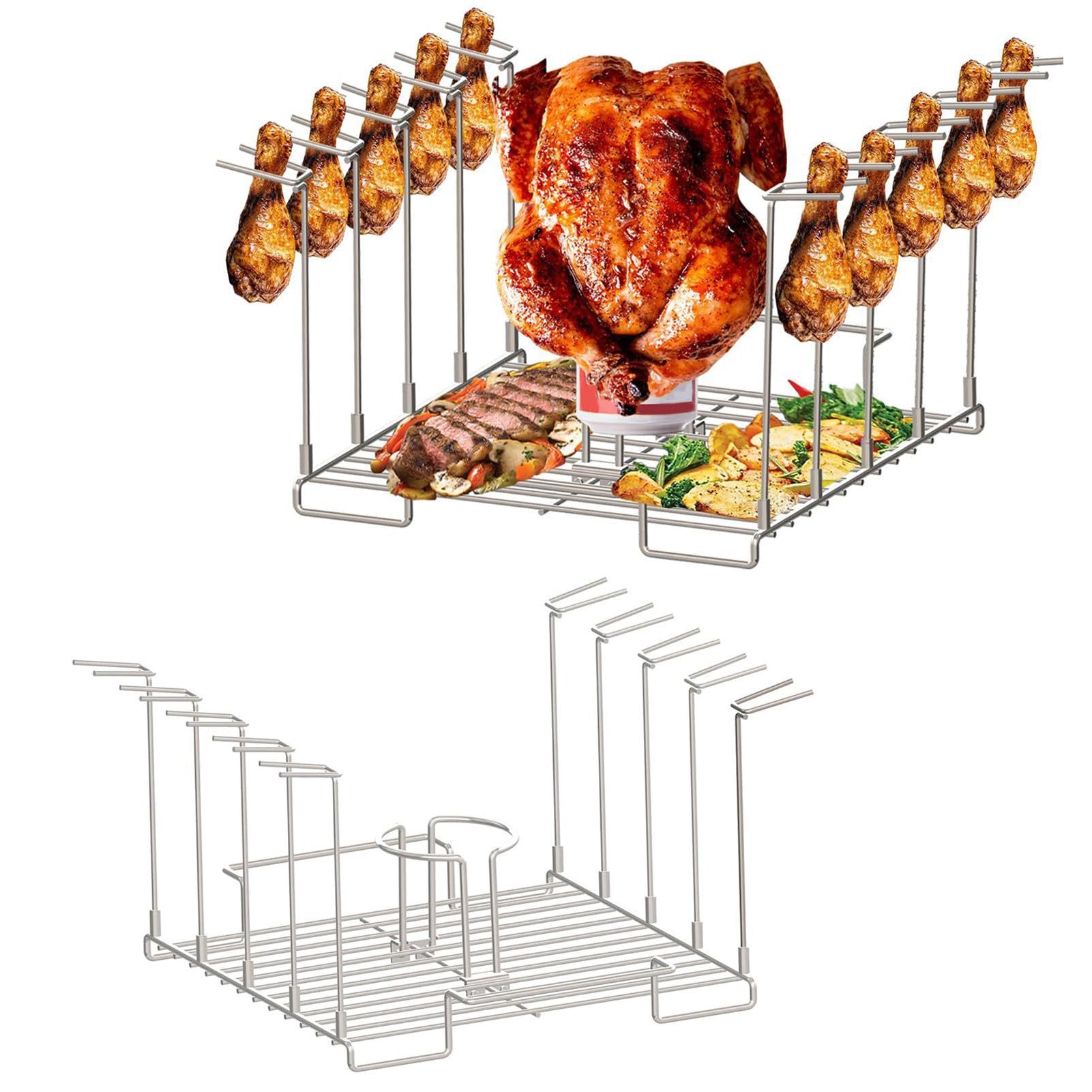 Supporto per lattine di , supporto per pollo, 4 in 1, per pollo intero